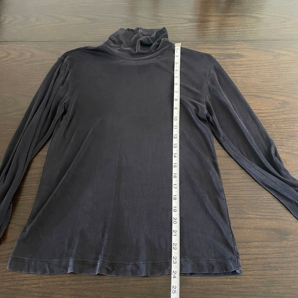 Lands' End Silk Interlock Turtleneck Long Sleeve Top 100% Silk, Women's Medium - Picture 4 of 8